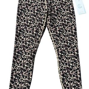 Johnny Was Leopard Print Leggings - Pink and Black